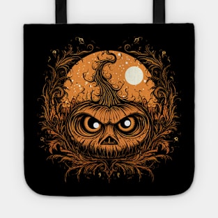 Halloween Pumpkin, Spooky Pumpkin Face Tote