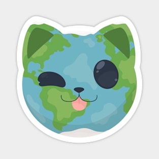 Earth Cat Magnet