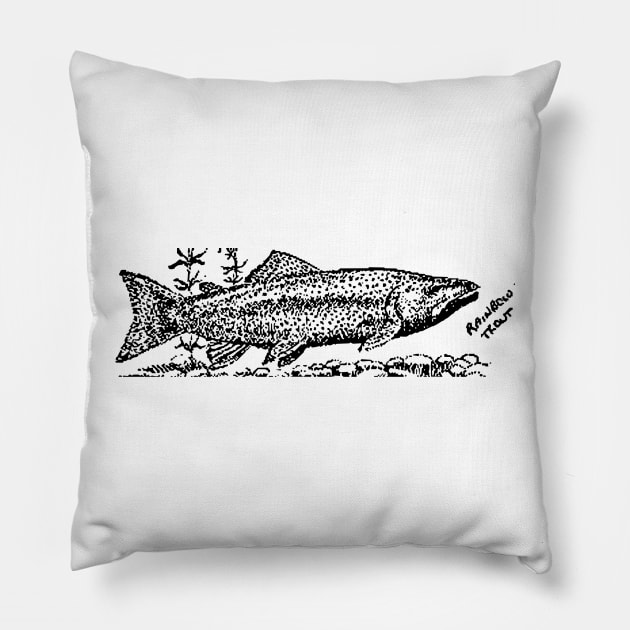 Rainbow trout Pillow by scdesigns