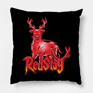 RedStag with letters underneath Pillow