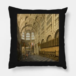 an interior view of the henry vii chapel westminster abbey canaletto - Canaletto Pillow