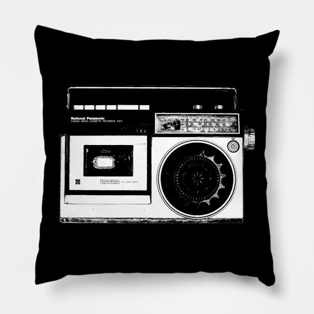 vintage tape recorder Pillow by norteco