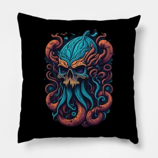 skull kraken Pillow