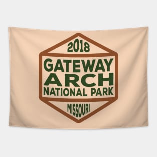 Gateway Arch National Park badge Tapestry