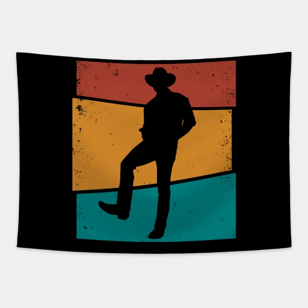 Retro Line Dancing I Country I Line Dance Tapestry by Shirtjaeger