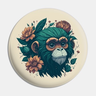 Monkey in Meditation Pin