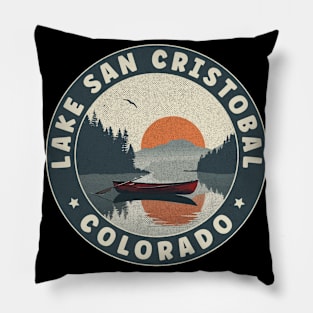 Lake San Cristobal Colorado Sunset Pillow