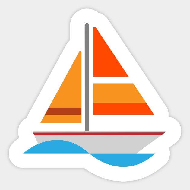 Sailing Boat Funny Nursery Cartoon Drawing Design - Sailing Boat - Sticker | TeePublic Sailing Boat Funny Nursery Cartoon Drawing Design - Sailing Boat - Sticker | TeePublic