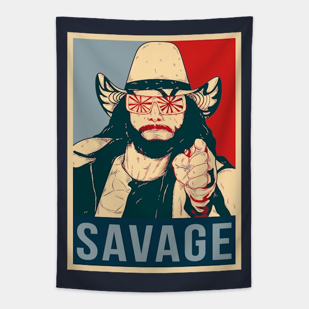 savage hope Tapestry by BukaGaPakeLibur