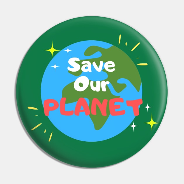 Save Our Planet Pin by S3_Illustration