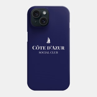 Côte d'Azur Social Club French Riviera Sail Boat Design Phone Case
