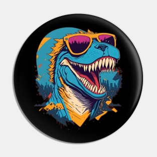 Retro Godzilla Pin