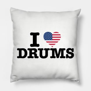 I Love Drums Pillow