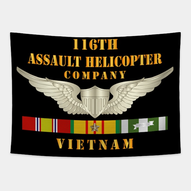 POCKET - 116th Assault Helicopter Co w  Aviator Badge w VN SVC x 300 Tapestry by twix123844