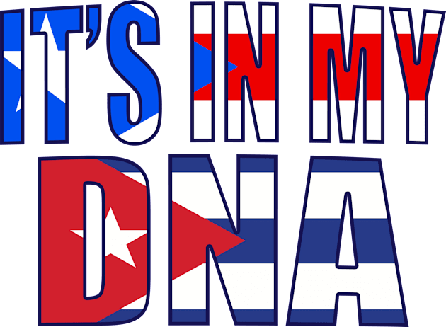 Puerto Rican And Cuban Mix DNA Heritage Flag Gift Kids T-Shirt by Just Rep It!!