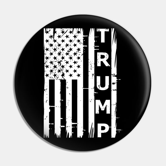 Donald Trump USA Flag Political Election Pin by Lasso Print