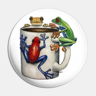 "Coffee Frogs" - Java Jungle collection Pin