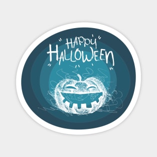 Halloween Scary Evil Pumpkin Funny Pumpkin Head Magnet