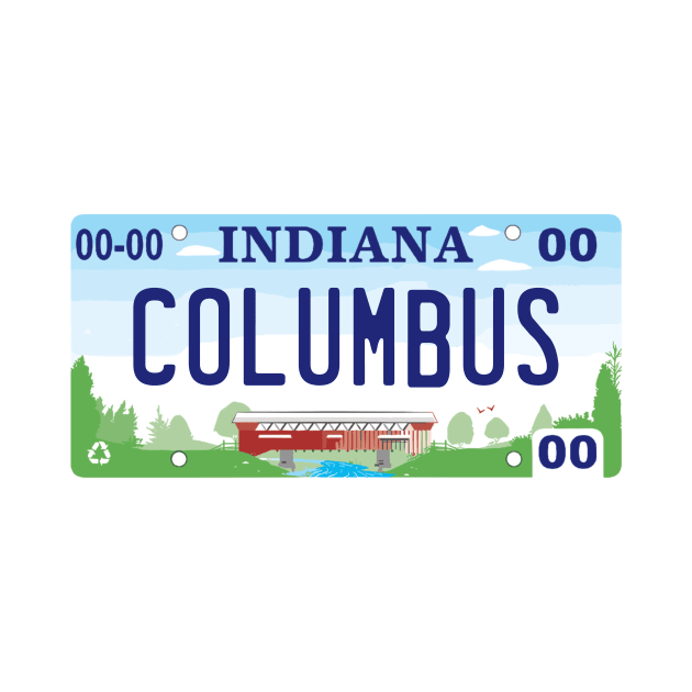 Columbus Indiana License Plate by zsonn