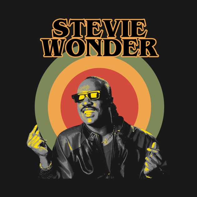 Stevie Wonder Retro Aesthethic Grey by Mugo Muncarsol