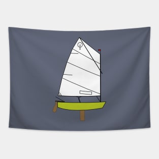 Optimist Sailing Dingy - Light Green Tapestry