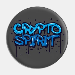 Crypto spirit street art blue color Pin