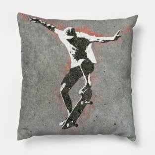 Skateboarder Street Style Pillow