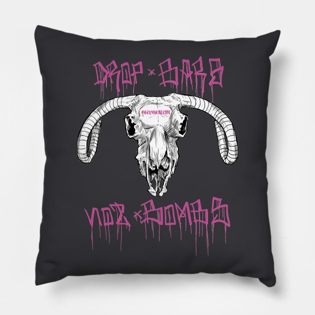 Drop Bars Not Bombs Pillow by gilgrim