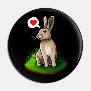 Cute rabbit show some love to everyone Pin