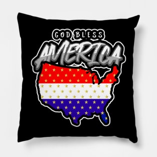 HAPPY  Birthday America Red White Blue Pillow