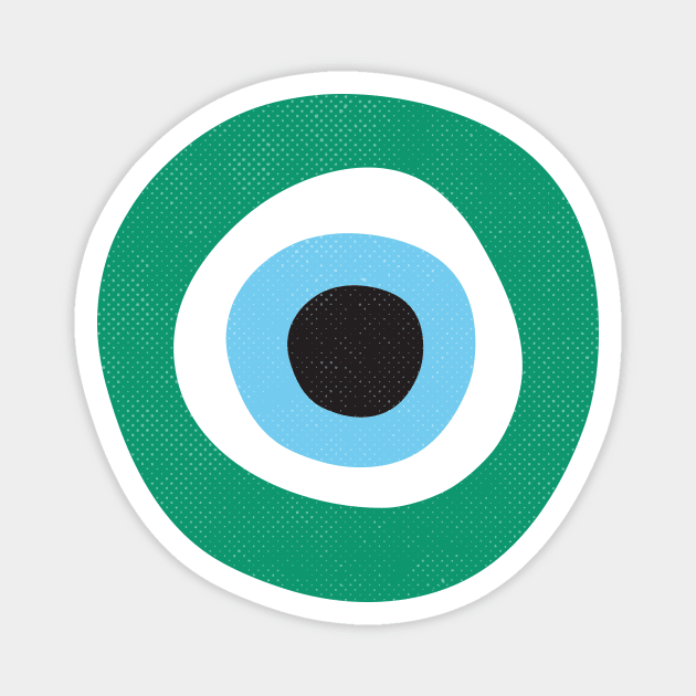 Evil Eye Emerald Green Magnet by Inogitna Designs