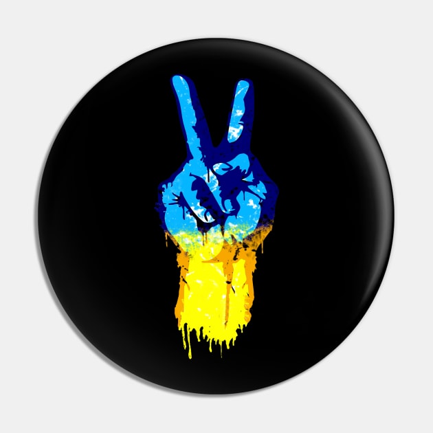 Victory Hand Slava Ukraini Pin by Scar