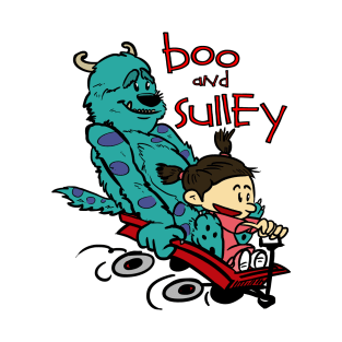 Boo and Sulley as Calvin and Hobbes T-Shirt