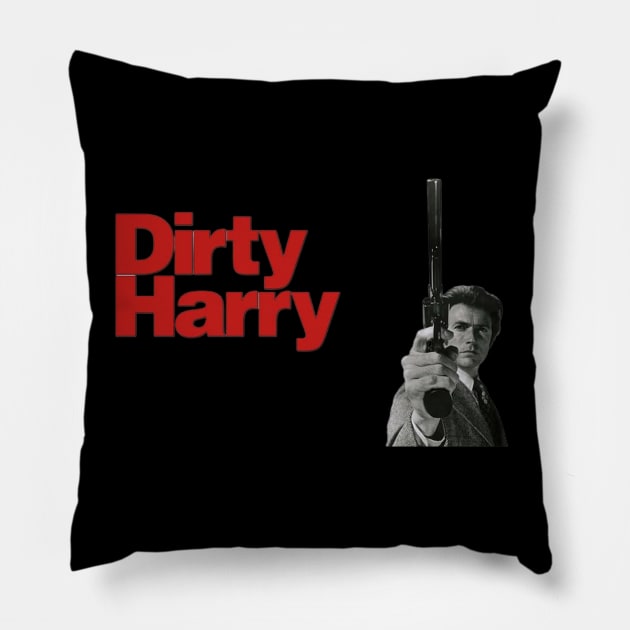 Dirty Harry 1971  Clint Eastwood Pillow by CS77