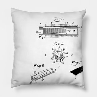 Duck Call Vintage Patent Hand Drawing Pillow