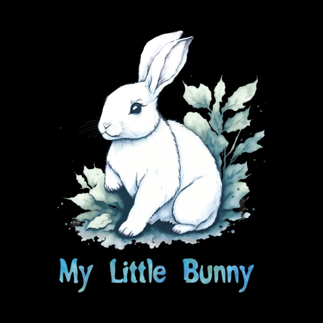 Cute white bunny by Shy Elf Designer