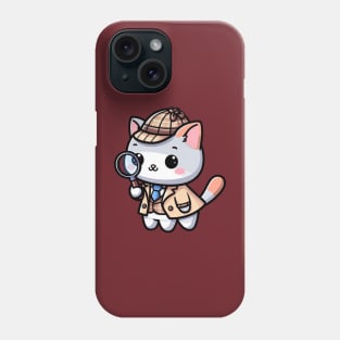 Kitty detective investigator Phone Case