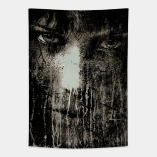 Nights Eyes Black and White Tapestry