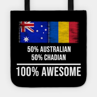 50% Australian 50% Chadian 100% Awesome - Gift for Chadian Heritage From Chad Tote