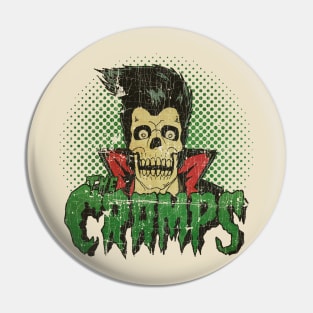 Texture the cramps Skulls retri Pin