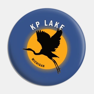KP Lake in Michigan Heron Sunrise Pin