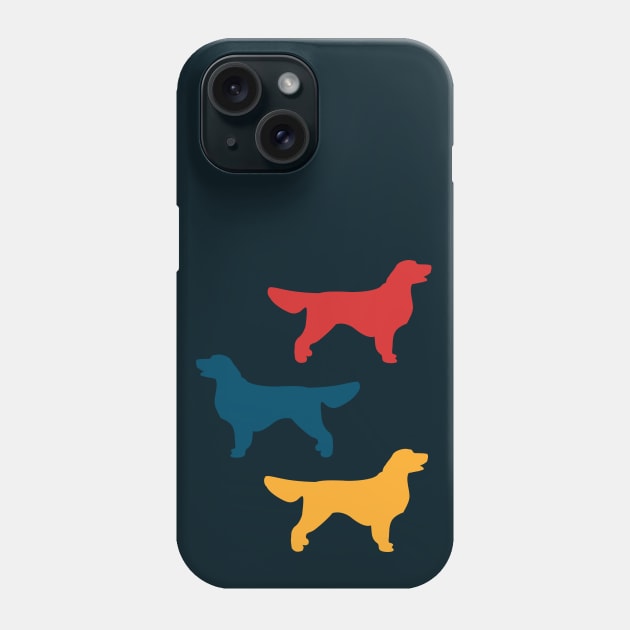 Golden Retriever Colorful Silhouettes Phone Case by XOOXOO