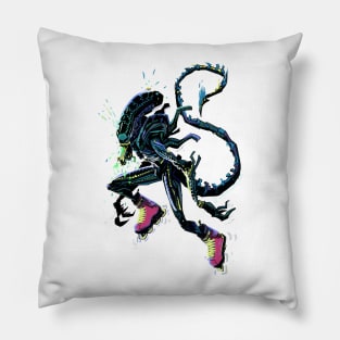 Blading Alien! Pillow