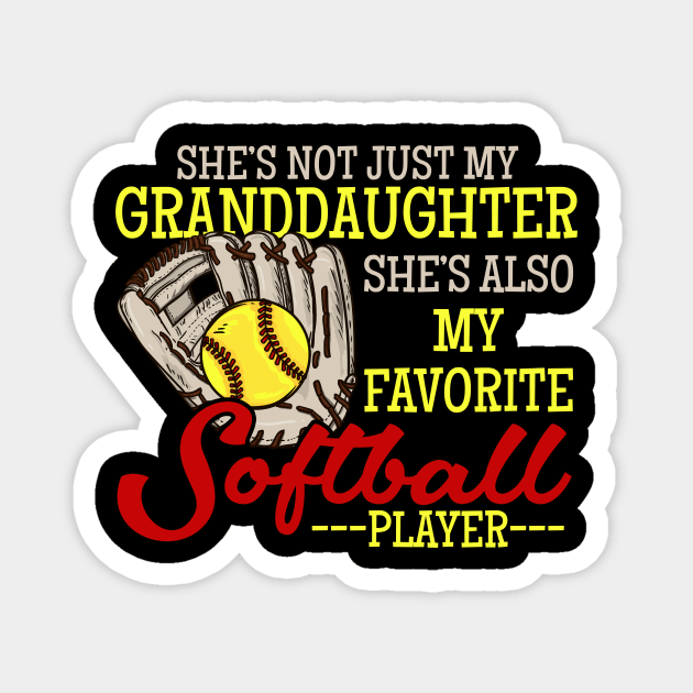 Softball Grandma Grandpa Magnet by KAWAIITEE