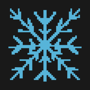 Blue snowflake pixel art T-Shirt