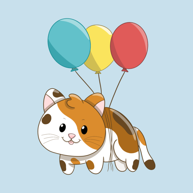 Kitty Balloons by JellyDoodles