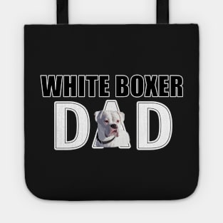 White Boxer Dog Dad Tote