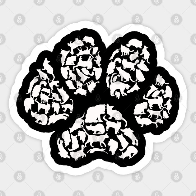 Big Cat Paw Print Cat Paws Adesivo Teepublic It
