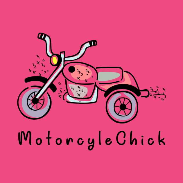 Motorcycle Chick - T-Shirt for women and teens by ArtOctave