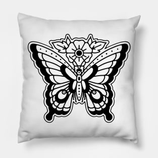 Traditional Butterfly Tattoo Pillow